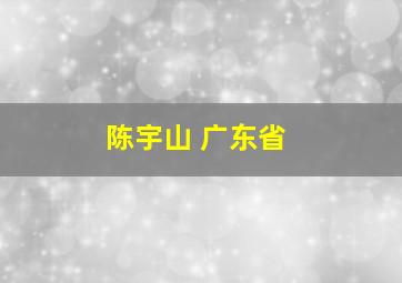 陈宇山 广东省